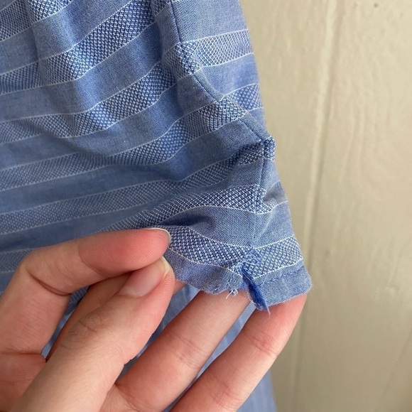 Club Monaco Striped Tie Front Midi Dress Boho Beachy - Picture 14 of 14